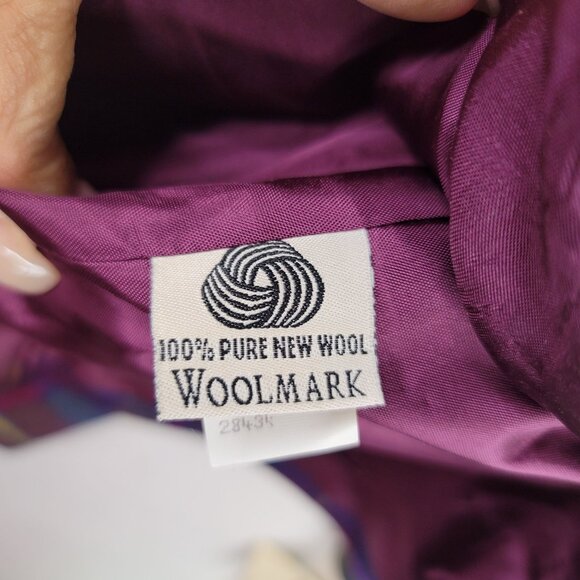 Vintage 90s Pendleton Plus Size 2X Womens Wool Plaid Blazer USA Deadstock New - Picture 6 of 11